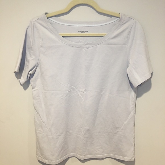 Eileen Fisher Tops - Eileen Fisher Light Gray T-Shirt EUC Size Medium